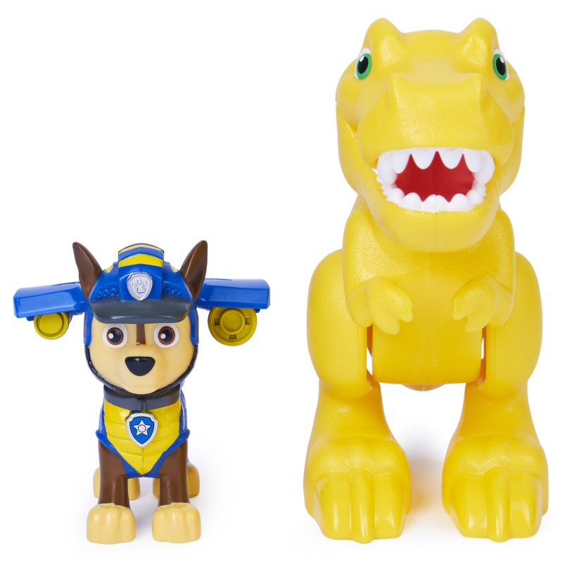 PAW Patrol , set di action figure Chase e dinosauro Dino Rescue, per bambini dai 3 anni in su