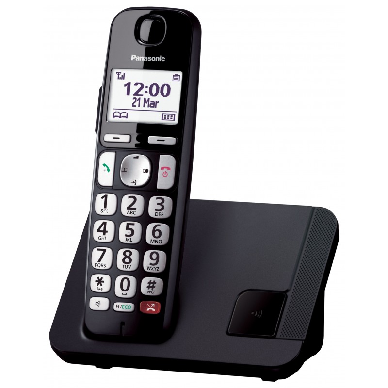 Panasonic KX-TGE250 Téléphone DECT Identification de l'appelant Noir