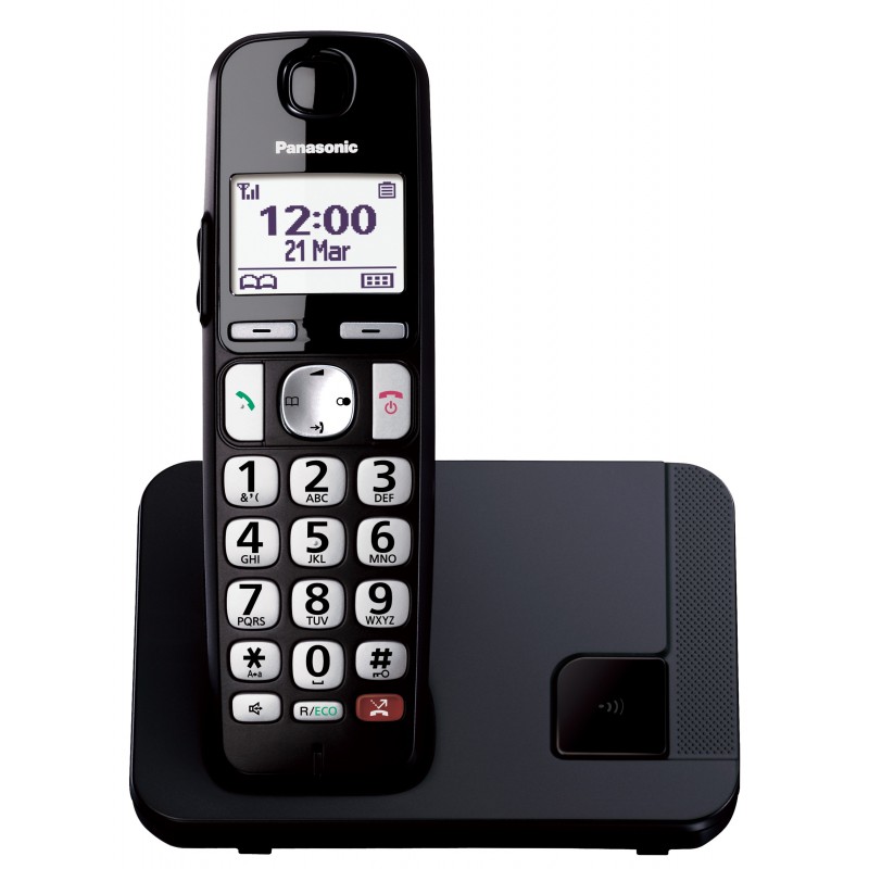 Panasonic KX-TGE250 DECT-Telefon Anrufer-Identifikation Schwarz