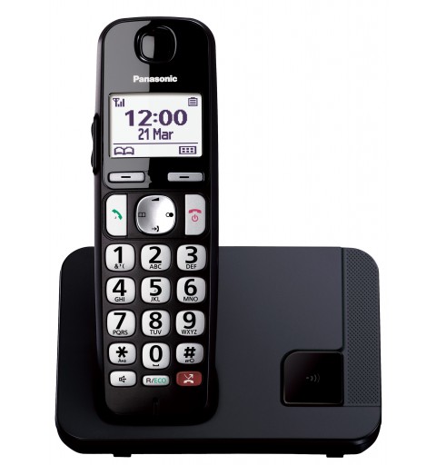 Panasonic KX-TGE250 Téléphone DECT Identification de l'appelant Noir