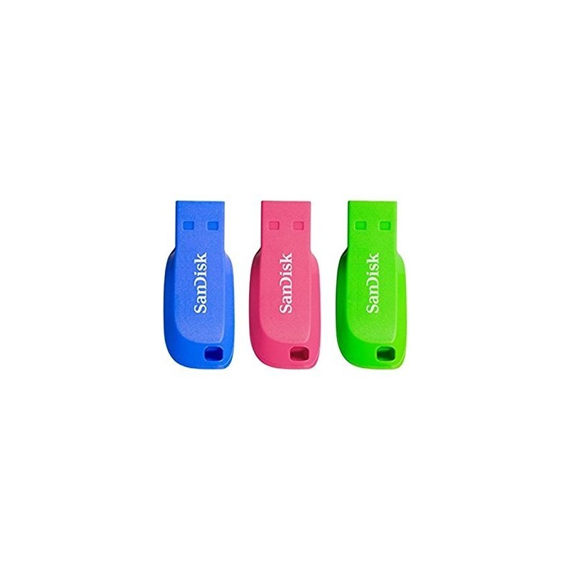 SanDisk Cruzer Blade 16GB USB flash drive USB Type-A 2.0 Blue, Green, Pink