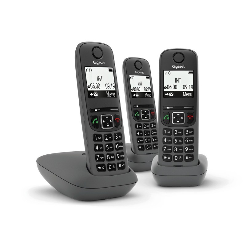 Gigaset AS490 Trio Telefono analogico DECT Identificatore di chiamata Nero