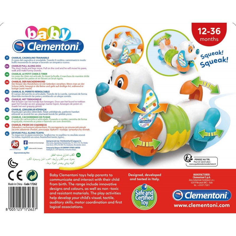 Clementoni Towable dog jouet interactif