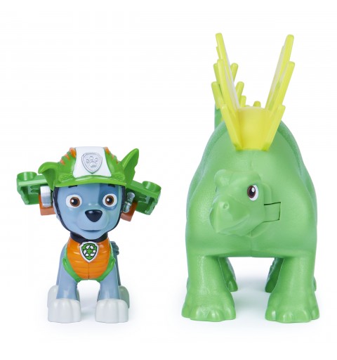 PAW Patrol , Dino Rescue Rocky and Dinosaur Action Figure Set, for Kids Aged 3 and up