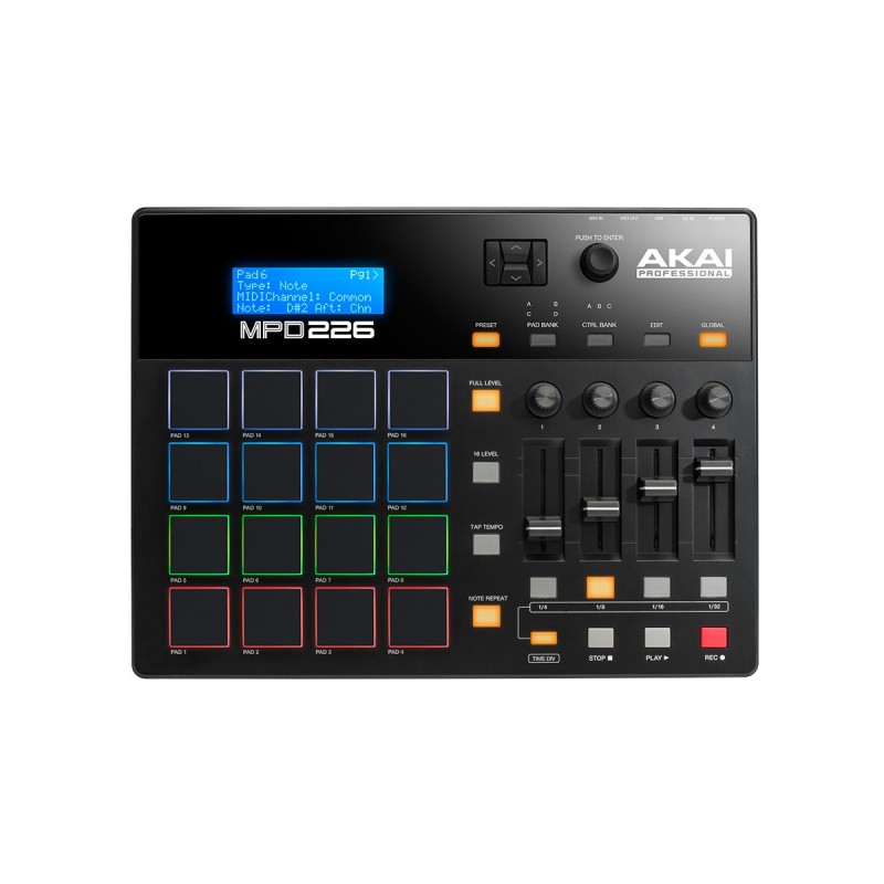 Akai MPD226 mezclador DJ Negro