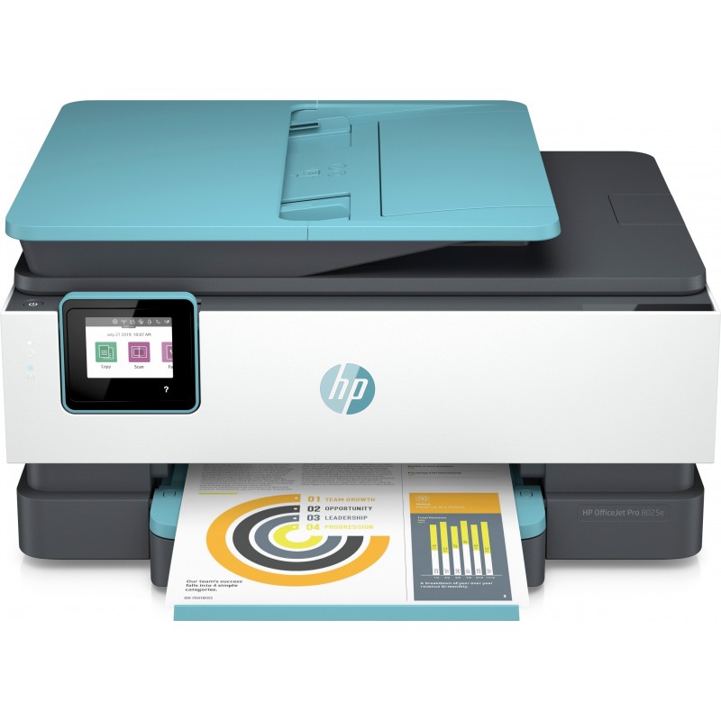 HP OfficeJet Pro 8025e All-in-One-Drucker, Zu Hause, Drucken, Kopieren, Scannen, Faxen, Automatische Dokumentenzuführung für 35