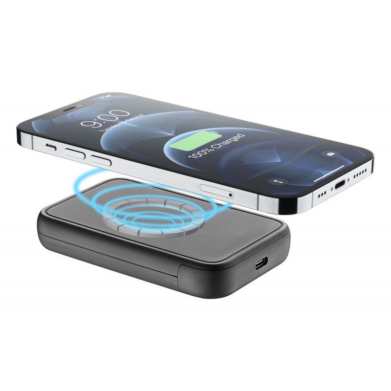 Cellularline Wireless Power Bank MAG 5000 Caricabatterie portatile compatibile con MagSafe Nero