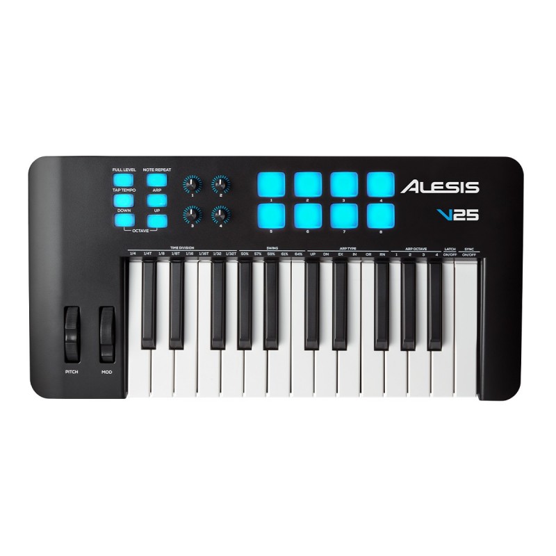 Alesis V25 MKII clavier MIDI 25 touche(s) USB Noir