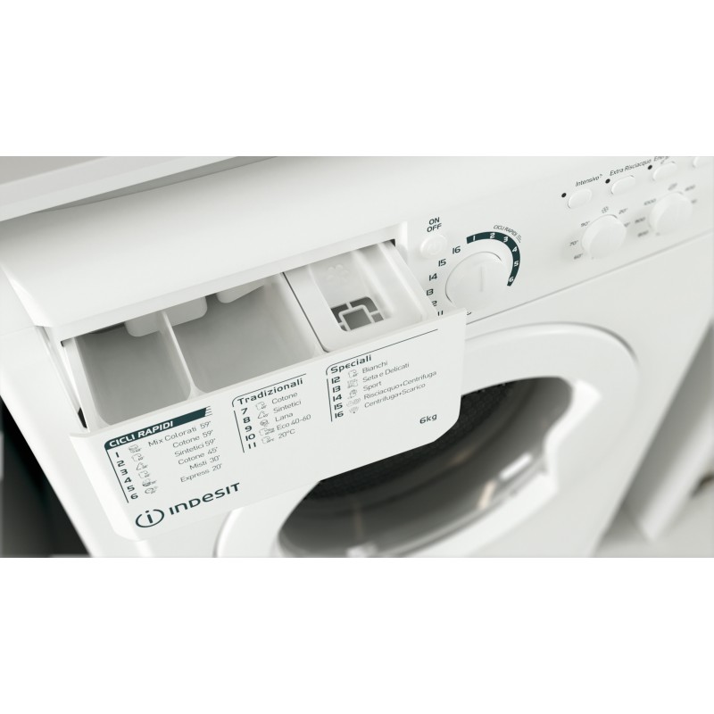 Indesit EWC 61051 W IT N lavatrice Caricamento frontale 6 kg 1000 Giri min F Bianco