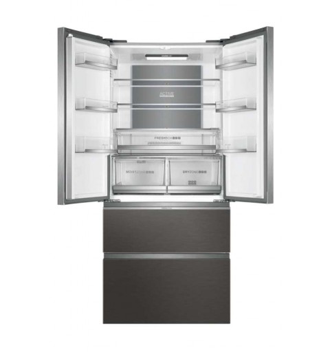 Haier FD 83 Serie 7 HB18FGSAAA side-by-side refrigerator Freestanding 539 L E Silver, Titanium