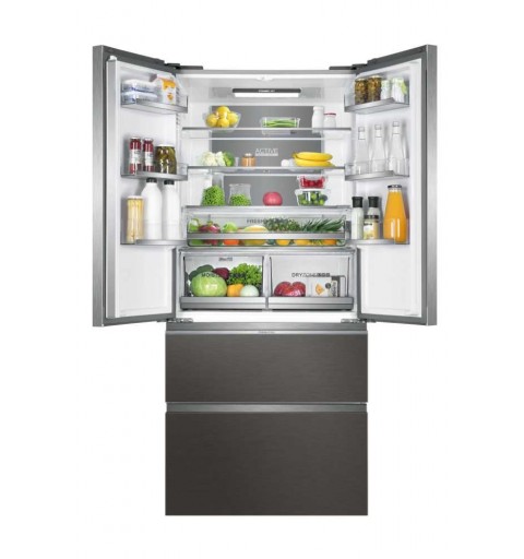 Haier FD 83 Serie 7 HB18FGSAAA side-by-side refrigerator Freestanding 539 L E Silver, Titanium