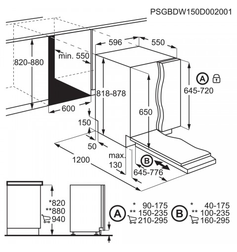 Electrolux KEAD7200L Fully built-in 13 place settings E