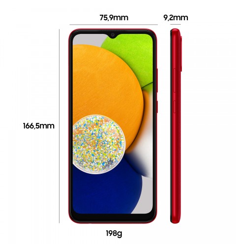Samsung Galaxy A03 SM-A035G DSN 16,5 cm (6.5 Zoll) Dual-SIM Android 11 4G Mini-USB B 4 GB 64 GB 5000 mAh Rot