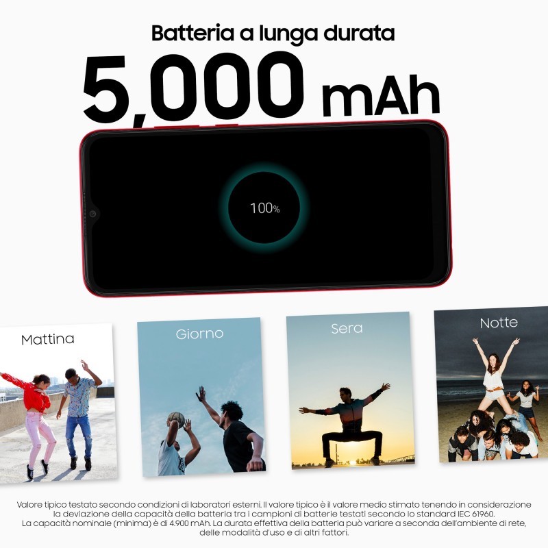 Samsung Galaxy A03 SM-A035G DSN 16,5 cm (6.5") Doppia SIM Android 11 4G Mini-USB B 4 GB 64 GB 5000 mAh Rosso
