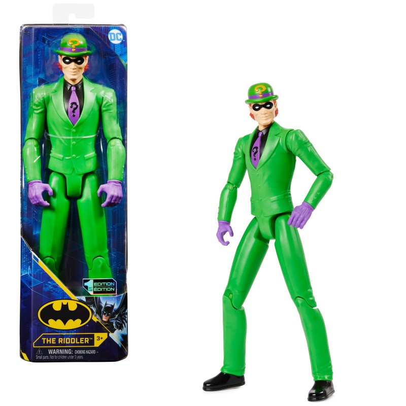 DC Comics BATMAN - FIGURA ENIGMA RIDDLER 30 CM - - Muñeco Riddler 30 cm Articulado - 6061531 - Juguete Niños 3 Años +