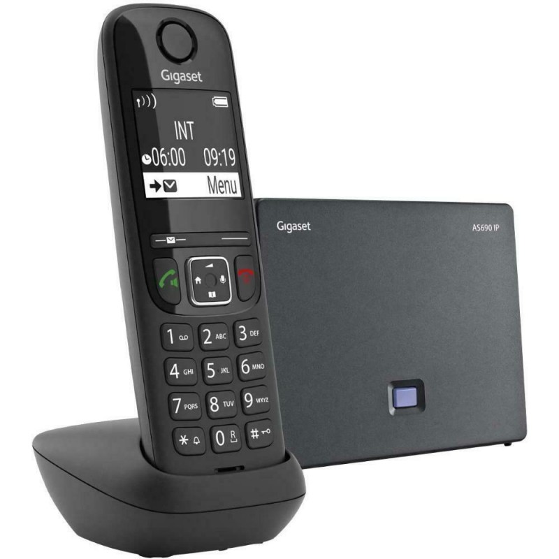 Cordless Gigaset AS690IP Voip A Series Nero Telefono analogico/DECT Identificatore di chiamata Nero