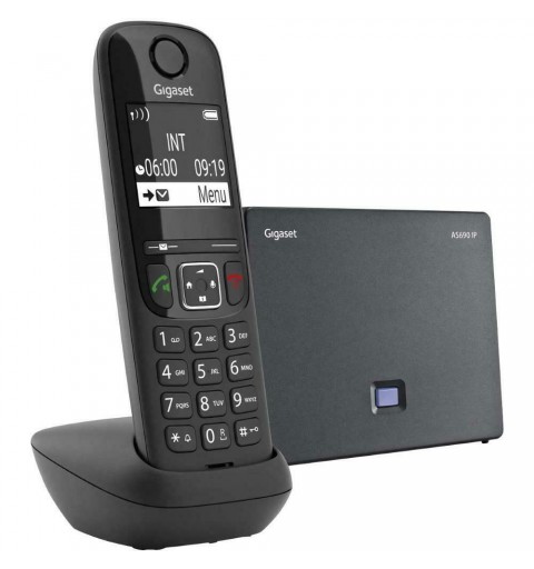 Cordless Gigaset AS690IP Voip A Series Nero Telefono analogico/DECT Identificatore di chiamata Nero