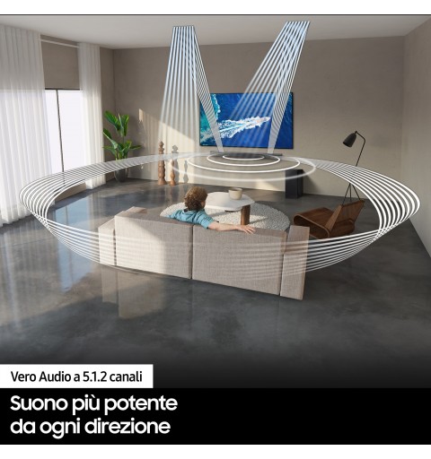 Samsung Soundbar HW-S800B ZF con subwoofer 3.1.2 canali 330W 2022, audio 3D, effetto cinema surround, gaming mode, design ultra