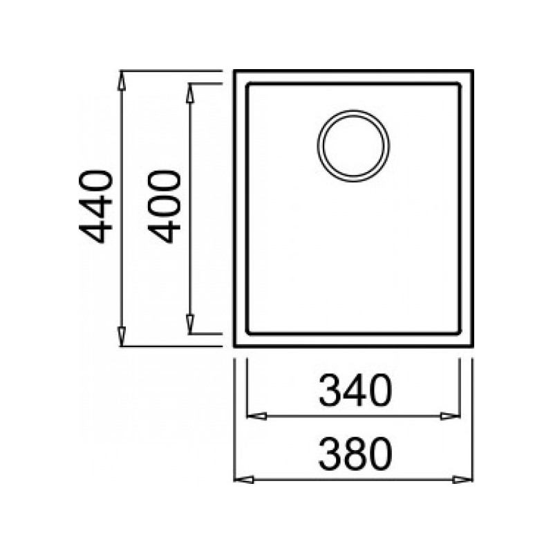 Elleci Quadra 100 G40 Aufsatzwanne Rechteckig Granitek