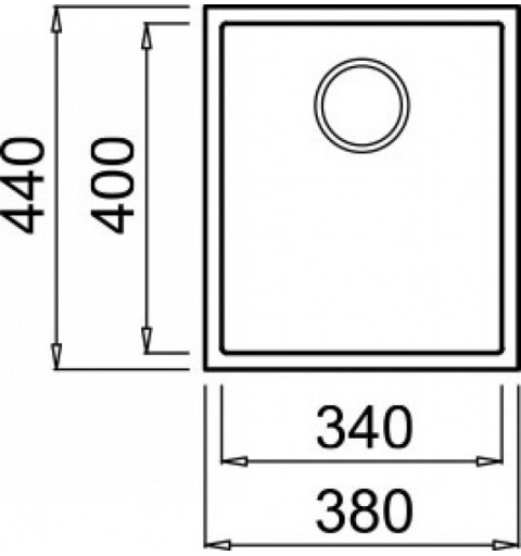 Elleci Quadra 100 G40 Lavabo sobre-encimera Rectangular Granito