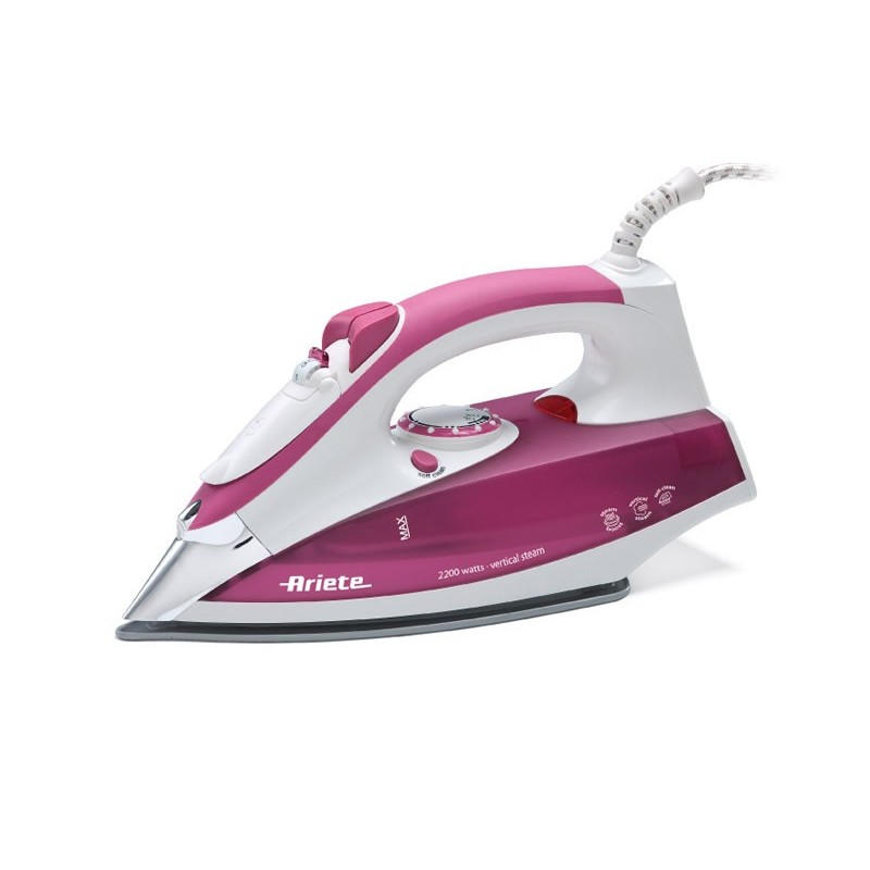 Ariete 6215 fer à repasser Fer à repasser à sec ou à vapeur Semelle en acier inoxydable 2200 W Violet, Blanc