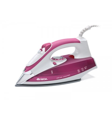 Ariete 6215 fer à repasser Fer à repasser à sec ou à vapeur Semelle en acier inoxydable 2200 W Violet, Blanc