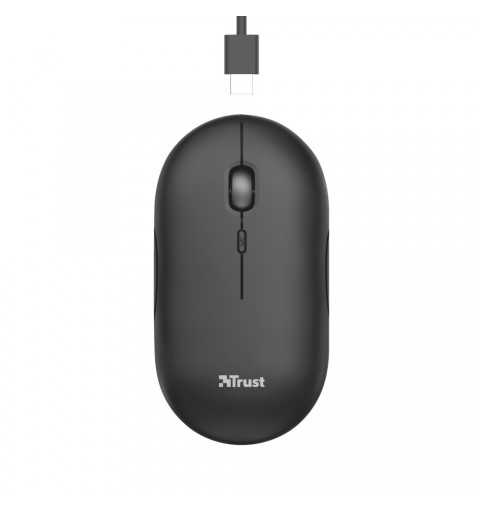 Trust Puck ratón Ambidextro RF Wireless + Bluetooth Óptico 1600 DPI