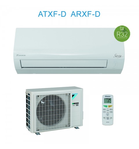 Daikin TXF35D RXF35D Aire Acondicionado 12000BTU Sensira - Siesta A++/A+ Inverter, Bomba de Calor, Wifi Ready, Blanco