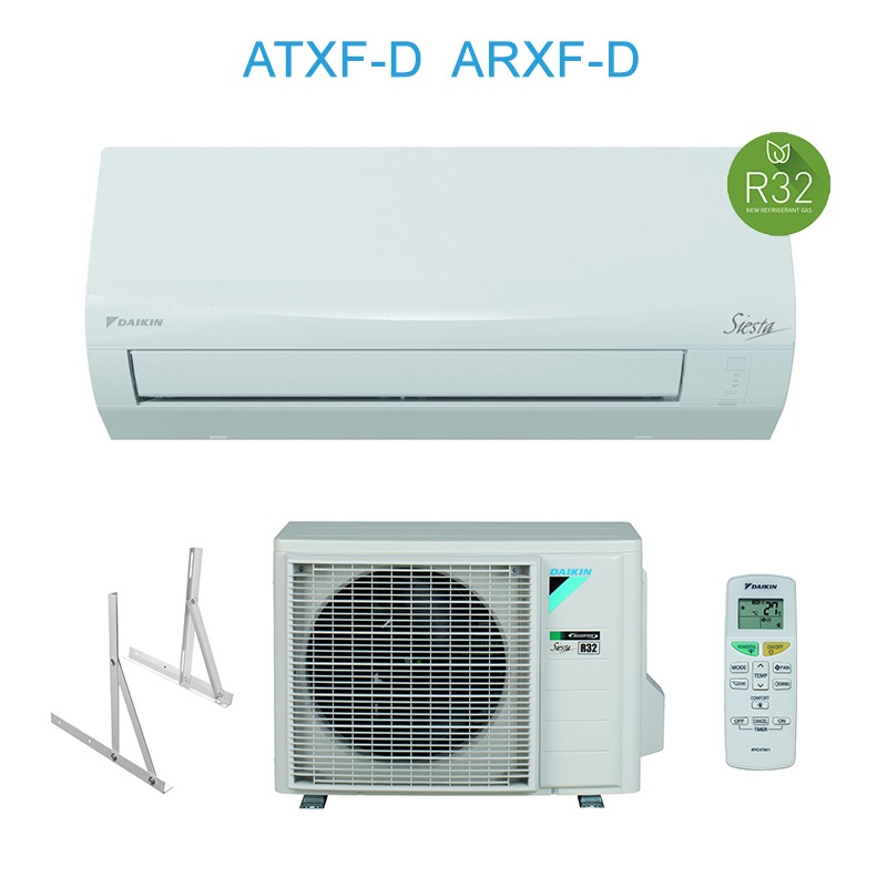 Daikin ATXF35D ARXF35D Condizionatore Climatizzatore 12000BTU + Staffa - Serie Siesta Pro Evo 2022 A++/A+ Inverter Wifi Ready