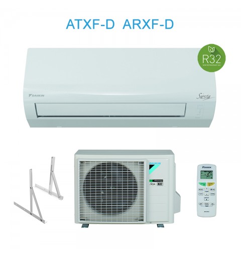 Daikin ATXF35D ARXF35D Condizionatore Climatizzatore 12000BTU + Staffa - Serie Siesta Pro Evo 2022 A++/A+ Inverter Wifi Ready