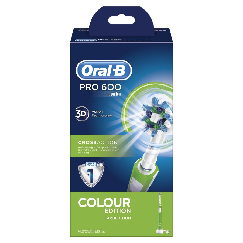 Oral-B PRO 600 CrossAction Adult Rotating toothbrush Green