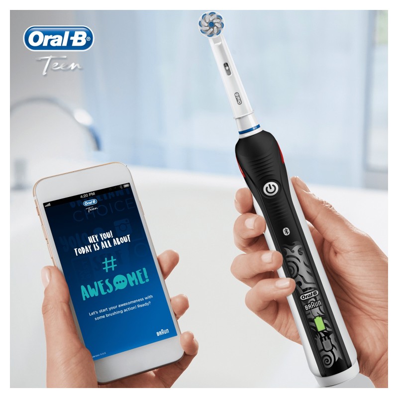 Oral-B SmartSeries 80336913 Elektrische Zahnbürste Teenager Rotierende Zahnbürste Schwarz, Weiß