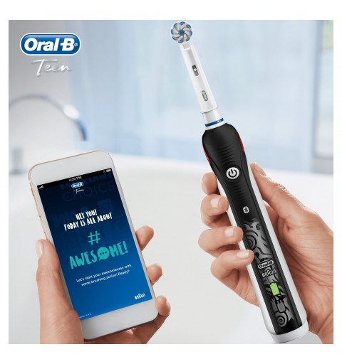 Oral-B SmartSeries 80336913 Elektrische Zahnbürste Teenager Rotierende Zahnbürste Schwarz, Weiß