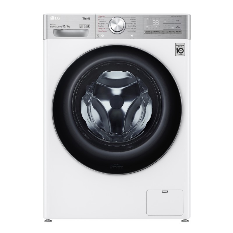 LG F2DV9S8H2E machine à laver avec sèche linge Autoportante Charge avant Blanc E