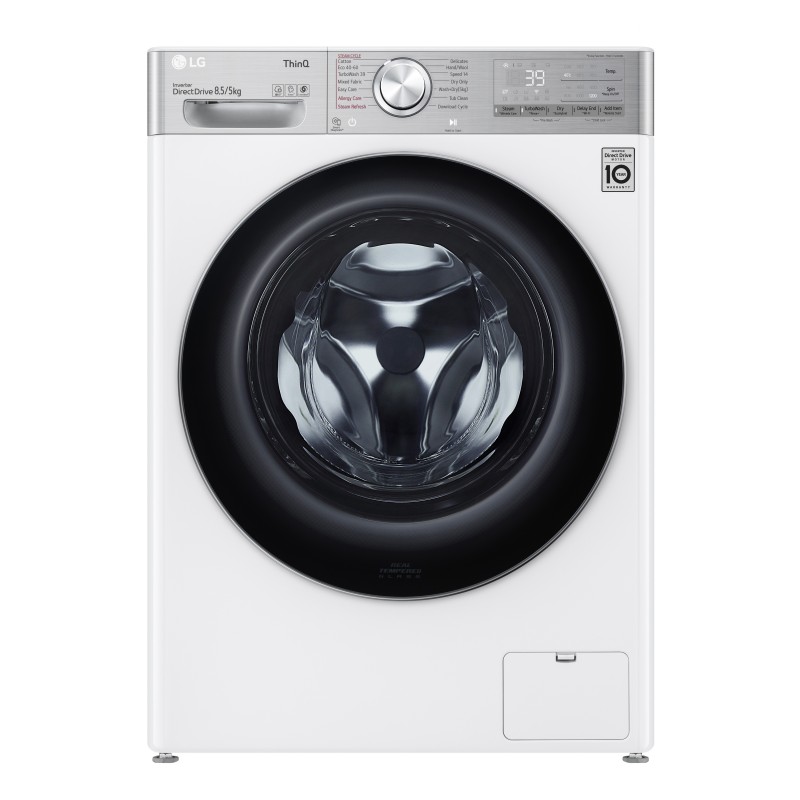 LG F2DV9S8H2E Lavasciuga Slim Intelligente AIDD 8.5 5kg Vapore TurboWash 360 1200 Giri min Carica frontale Classe E