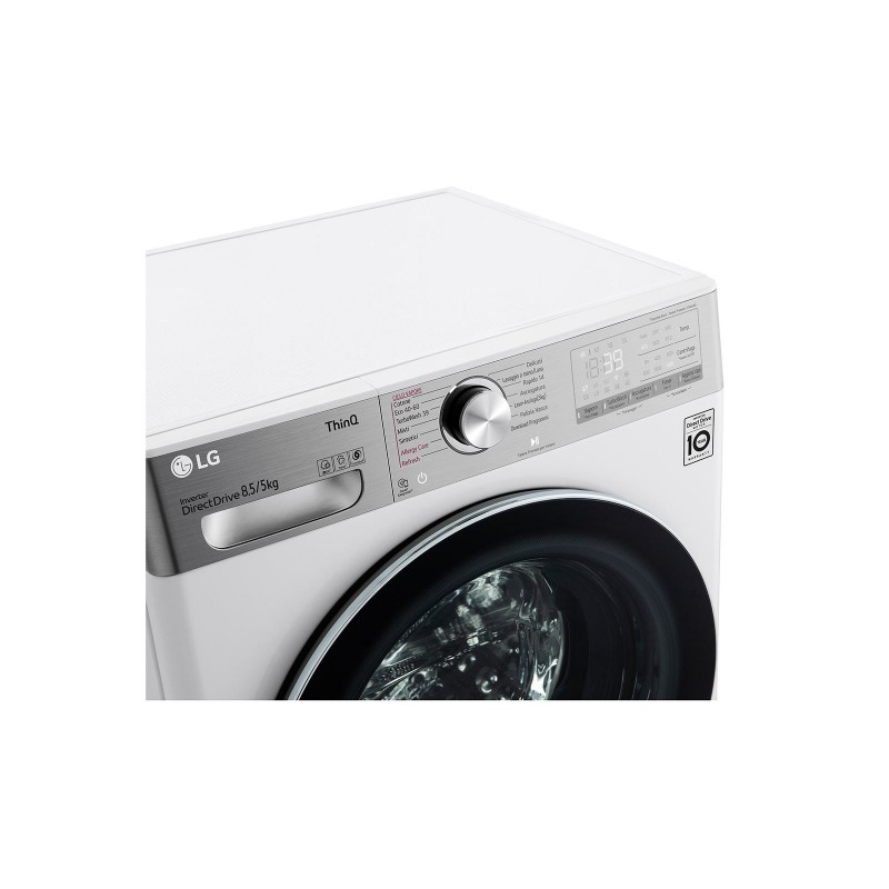 LG F2DV9S8H2E machine à laver avec sèche linge Autoportante Charge avant Blanc E