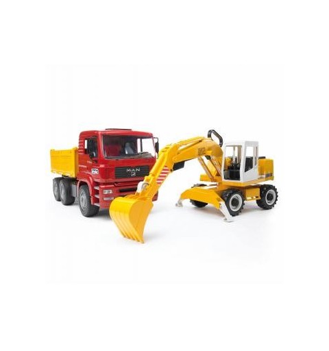 BRUDER MAN TGA Construction truck with Liebherr Excavator