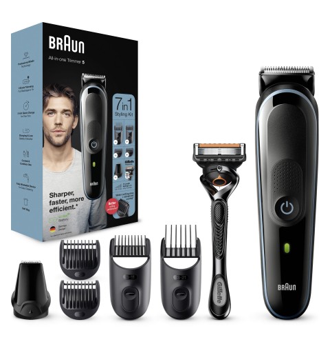 Braun All-in-one Rifinitore Tutto-In-Uno 5 MGK5355, Regolabarba Uomo 7-In-1, Tagliacapelli, Per Viso, Capelli