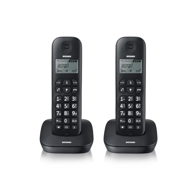 Brondi Gala Twin Teléfono DECT Identificador de llamadas Negro