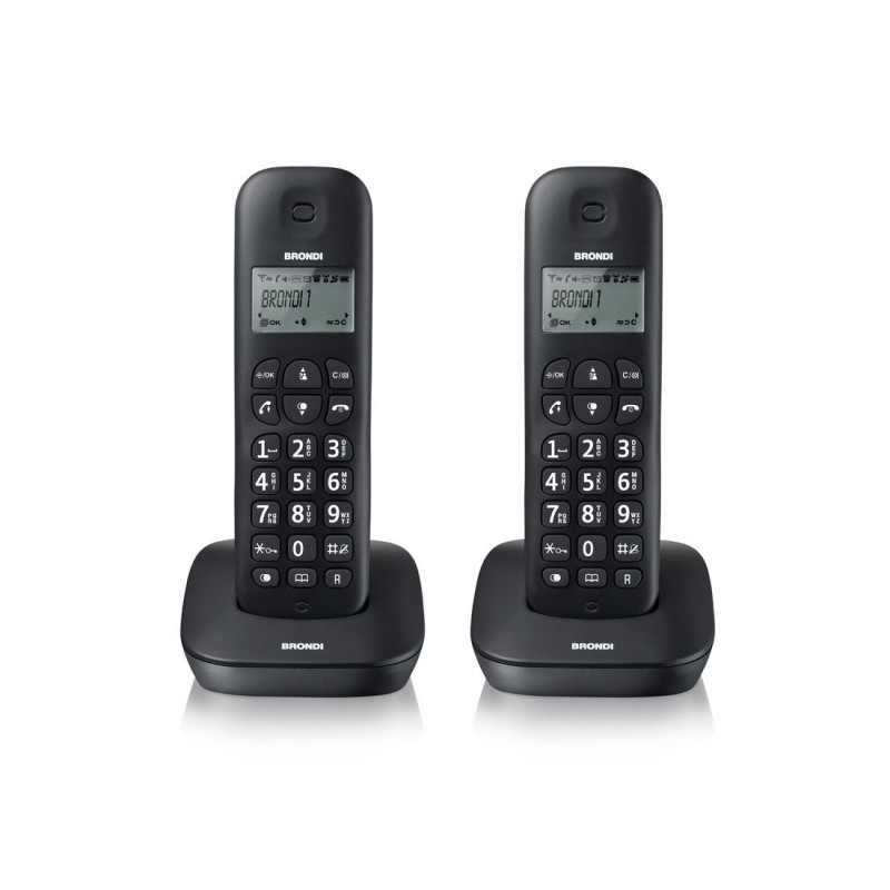 Brondi Gala Twin Téléphone DECT Identification de l'appelant Noir