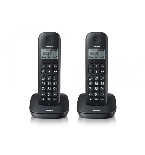 Brondi Gala Twin Telefono DECT Identificatore di chiamata Nero