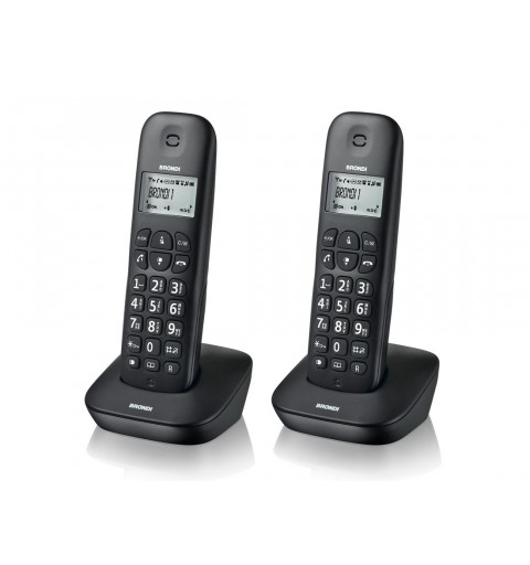 Brondi Gala Twin Telefono DECT Identificatore di chiamata Nero