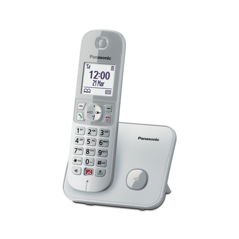 Panasonic KX-TG6851JTS teléfono Teléfono DECT Identificador de llamadas Plata