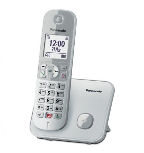 Panasonic KX-TG6851JTS teléfono Teléfono DECT Identificador de llamadas Plata