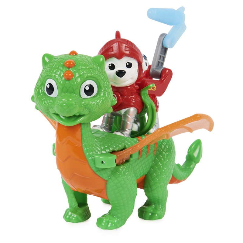 PAW Patrol PAT' PATROUILLE RESCUE KNIGHTS - PACK 2 FIGURINES CHASE + DRAGON - Pars en Sauvetage Pat' Patrouille Mission