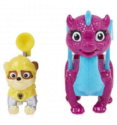 PAW Patrol PAT' PATROUILLE RESCUE KNIGHTS - PACK 2 FIGURINES CHASE + DRAGON - Pars en Sauvetage Pat' Patrouille Mission