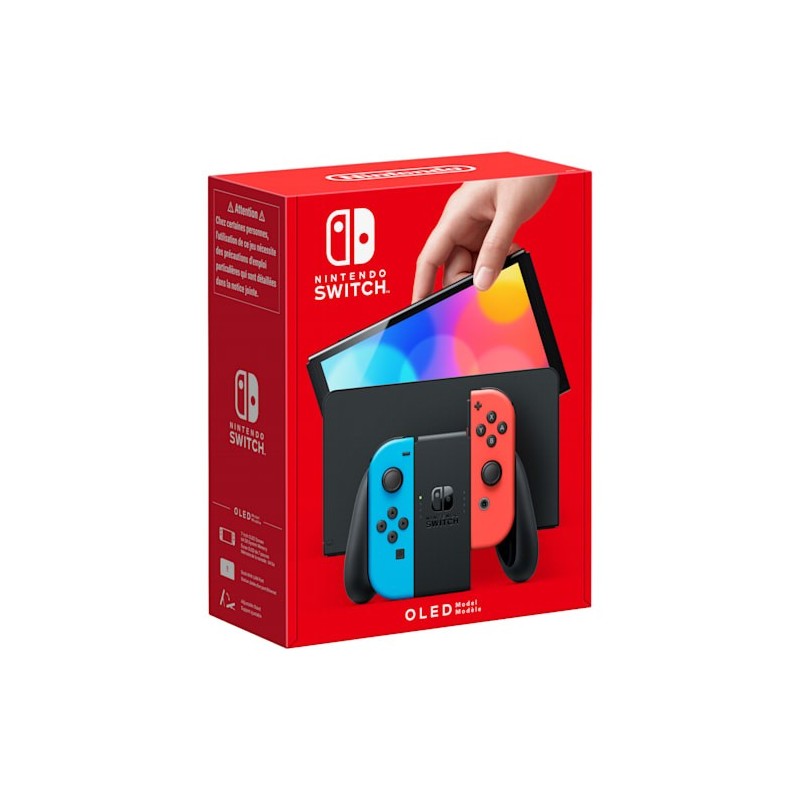 Nintendo Switch OLED videoconsola portátil 17,8 cm (7") 64 GB Pantalla táctil Wifi Azul, Rojo