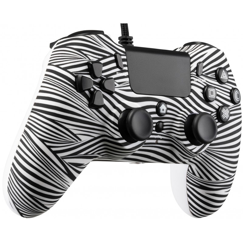 Qubick ACP40169 periferica di gioco Nero, Bianco Gamepad PlayStation 4