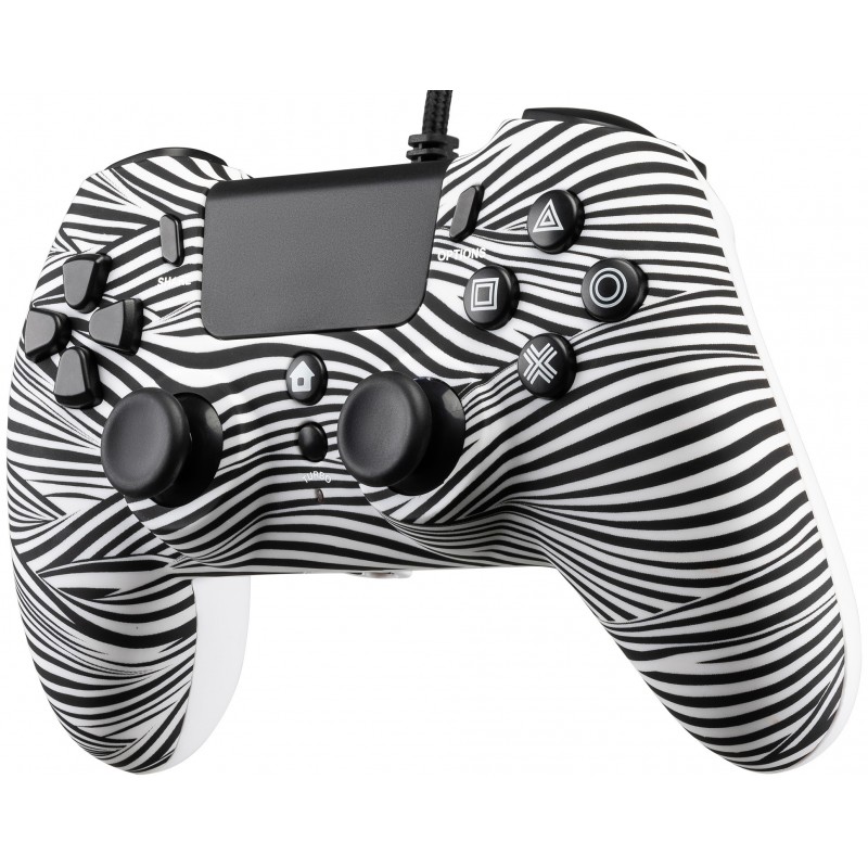 Qubick ACP40169 mando y volante Negro, Blanco Gamepad PlayStation 4