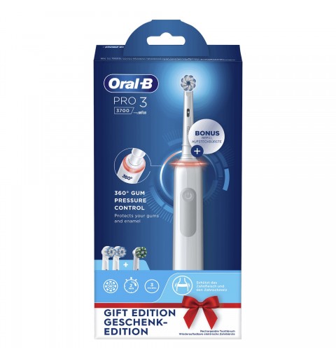 Oral-B PRO 3 3700 Adult Rotating-oscillating toothbrush White